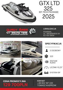 Sea-Doo GTX LTD 325 iDF (Tech Package) White Pearl 2025