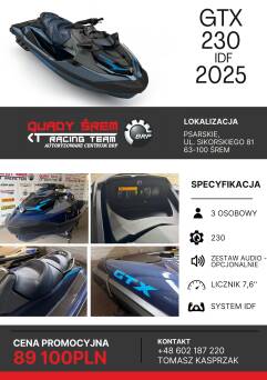 Sea-Doo GTX 230 iDF Blue Abyss/ Gulfstream Blue 2025