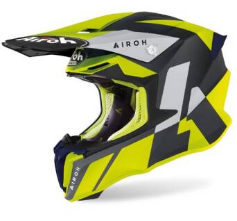 KASK AIROH TWIST 2.0 LIFT YELLOW/BLUE MATT L