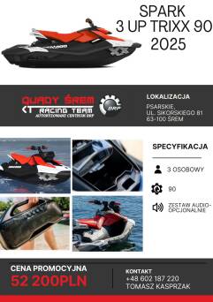 Sea-Doo Spark 3UP Trixx 90 White/ Dragon Red 2025