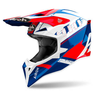 KASK AIROH WRAAAP FEEL BLUE/RED GLOSS S
