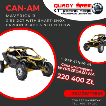 Can-Am Maverick R X rs DCT with Smart-Shox Carbon Black & Neo Yellow 2024